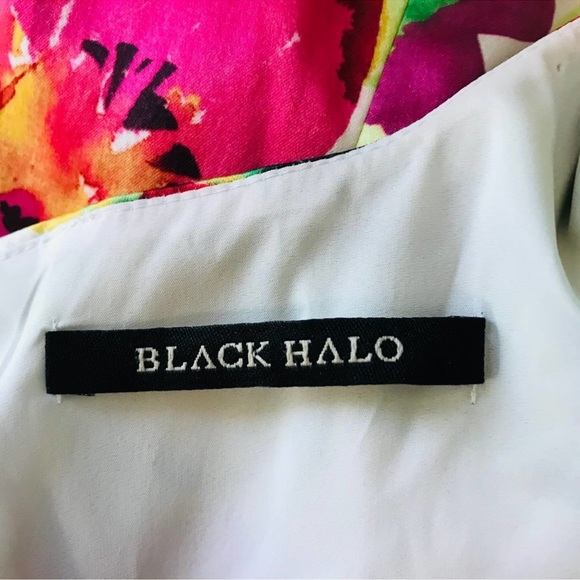 Black Halo Jackie O Satin Floral Mini Dress - Picture 8 of 9
